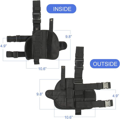 Right Handed Tactical Drop Leg Holster, Pistol Gun Holster Leg Harness