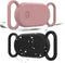 2 Pack Waterproof Dog Collar Holder for Samsung Galaxy SmartTag 2, Silicone GPS Tracker Hidden Anti-Lost Case (Black,