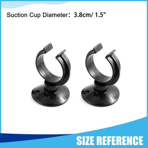 Aquarium Heater Clips - Suction Suckers for Fish Tanks (Black 5pcs)