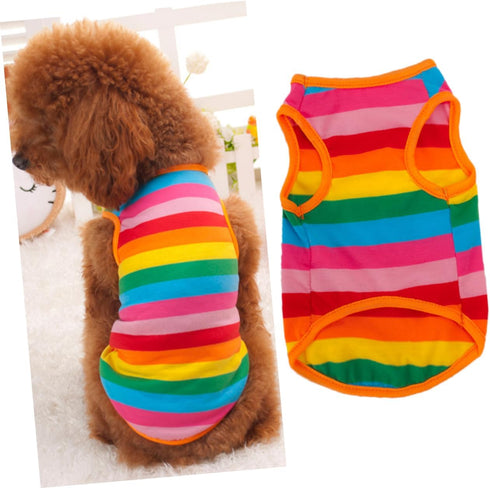 Live Aquarium Plants Dog Vest - Funky Striped Shirt for Dogs, Blue Aquarium Gravel Shirt