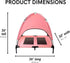 Midlee Pink Dog Cot Bed with Canopy, Large - 30" x 36"