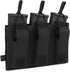KRYDEX Triple/Double/Single Open-Top Mag Pouch for 5.56 .223 Magazine with 1911 HK45 Glock 9mm Pouch
