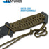 MTech USA MT-528C Fixed Blade Knife, Black Stainless Steel Blade, Green Cord Wrapped Handle, Full Tang, Nylon Sheath,
