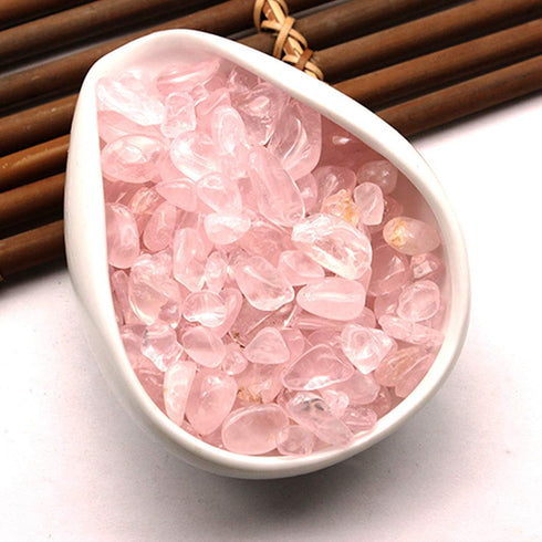 WAYBER 1 Lb Natural Pink Quartz Crystal Stones, Irregular Aquarium Pebbles for Turtle Tank