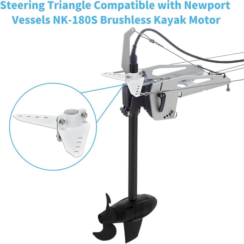 Haoguo Steering Triangle, Compatible with Newport NK-180S Brushless Kayak Motor, Stainless Steel Structure