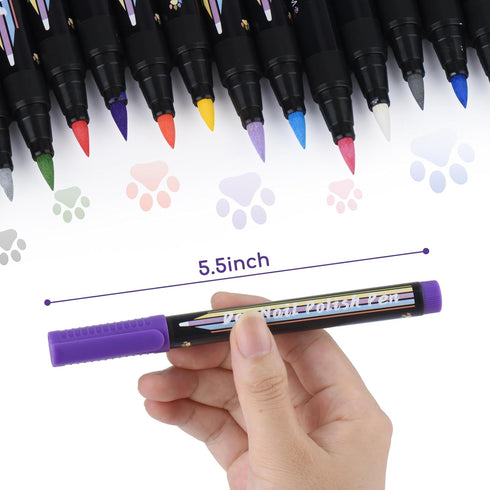 Dog Nail Polish - Quick Dry 12 Colors - Non Toxic, Odorless Pet Nail Polish Set for DIY Dogs Puppy Nails