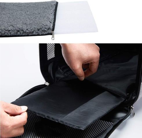 Cat and Dog Carrier for Pets Up to 16 Lbs, Soft-Sided Travel Bag, 17.5x11x11 Inches