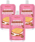 BUDDY BUDDER 3-Pack Peanut Butter Dog Treats, 100% Natural, Healthy, Made in USA - 4oz Squeeze Packs