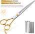 Professional Dog Grooming Scissors, Straight 7.5" Pet Grooming Shears for Small Dogs, Japan 440C Stainless Steel