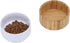 Billie Elevated Ceramic Pet Bowl with Bamboo Stand - Brown