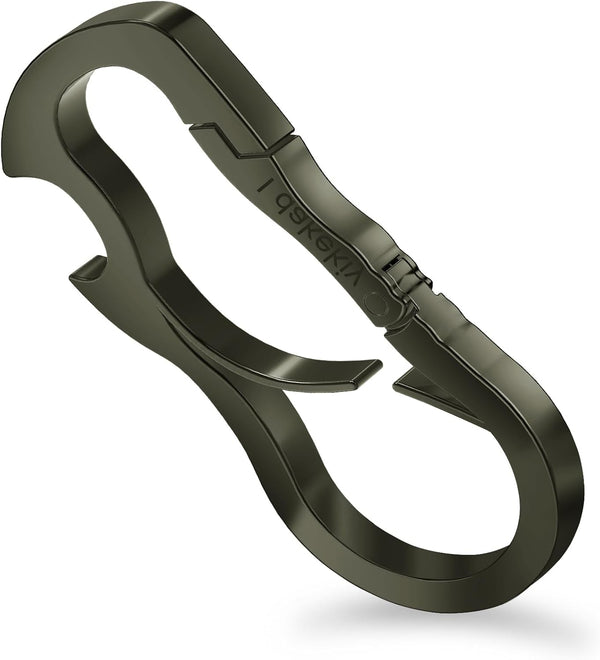 Idakekiy Dual Carabiner Keychain Multi Tool with Key Chain Bottle Opener for Keys