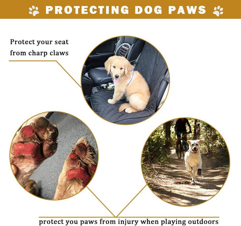 Waterproof Dog Boots, Outdoor Shoes for Medium to Large Dogs, Reflective Fastening Straps, Rugged Anti-Slip Sole (Black