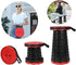 AZM Displays Retractable Folding Stool, Collapsible Portable Chair, Sturdy Telescopic Stool, Lightweight for Camping