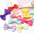 Tongcloud 80 pcs Dog Hair Bows - Butterfly Knotted Bows with Rubber Bands for Puppy Dog Cats Hair Accessories