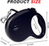 16Ft Retractable Dog Leash,Light Weight Leash for Small to Medium Dogs/Cats Up to 50lbs,Stainless Steel Spring Strong Nylon Tape, Tangle Free, One-Handed Brake (black)