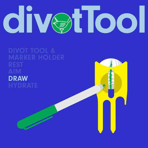 Golf Divot Repair Tool & Ball Marker - 6-in-1 Golf Divot Tool