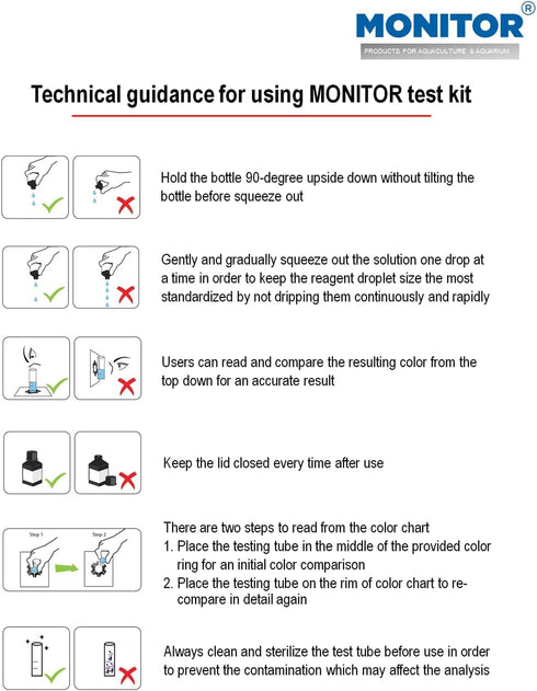 Monitor Calcium/Magnesium Low Salinity Test Kit, 120 Tests for Aquarium Water Quality