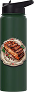 Pork Belly Cut Of Pork Bacon Meat Designs Pork Belly On A Decorative Plate Stainless Steel Insulated Water Bottle