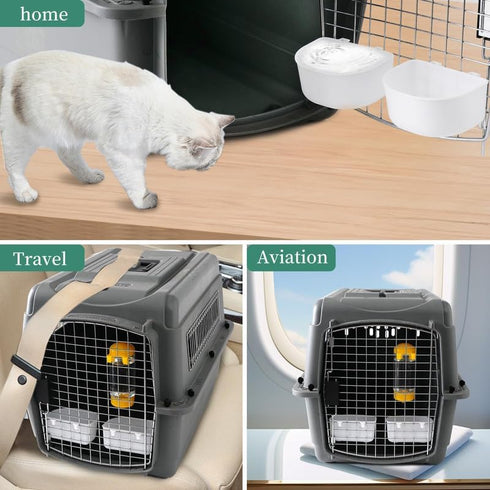 Capybowl Travel Water or Food Bowl, Wide-Mouthed, Secure Attachment for IATA Approved Travel Kennels, Suitable for Pets