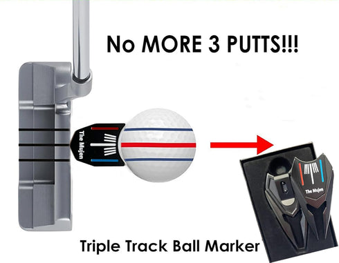 Golf Ball Marker with Hat Clip, Golf Alignment Ball Marker for Putting, Golf Divot Tool, Training Aid Gift