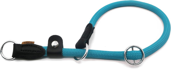 Braided Rope Training Dog Collar, Round Martingale Collar with Adjustable Stopper for Extra Large Dogs (XL(1/2") - 24"