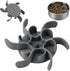 Dog Slow Feeder Bowls, Silicone Spiral Insert to Slow Down Eating for Large Medium Small Breed Dogs, Grey