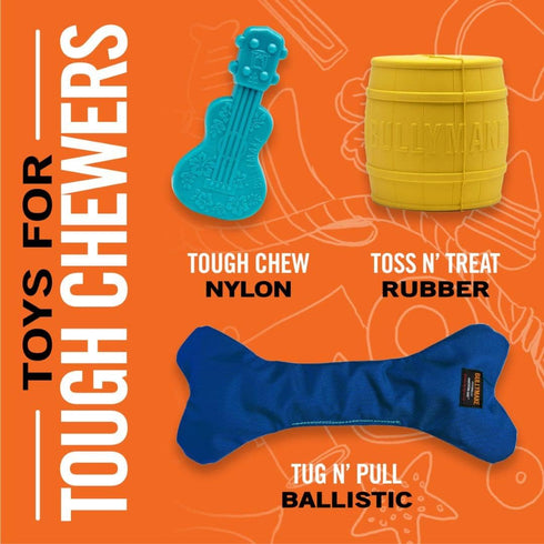 BULLYMAKE Nylon Steak Chew Toy for Dogs - Durable Dog Toy for Aggressive Chewers, Made in USA