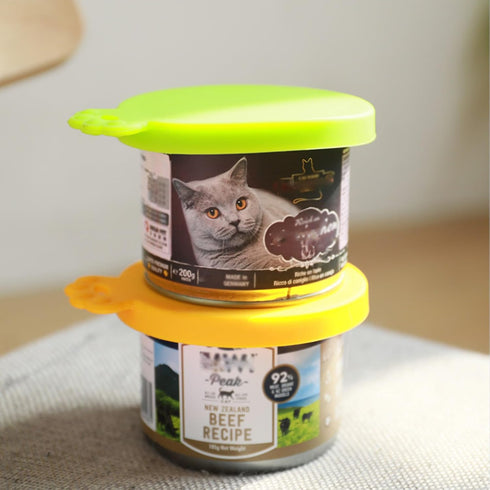 Food Can Covers 4 Pack - Universal BPA Free Silicone Lids for Dog and Cat Food, Fits Standard Size Cans