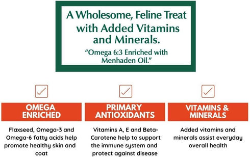 3-Ounce (Pack 6 Bench & Field Holistic Natural Healthy Kitty Cat Treats | Crunchy Fish-Shaped Bites | Delicious Seafood