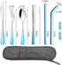 Travel Utensils Set, Reusable Portable Cutlery Set, Stainless Steel 8pcs, Dinner Knife, Fork, Spoon, Chopsticks,