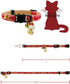 Breakaway Cat Collar with Bells & Fortune Cat Charm - Adjustable Chirimen Japanese Collar for Cats and Small Dogs