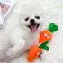 Sndperiexam 2 Pcs Soft Puppy Pet Supplies, Cute Orange Carrot Plush Chew Squeaker Sound Squeaky Toys for Dog Cat