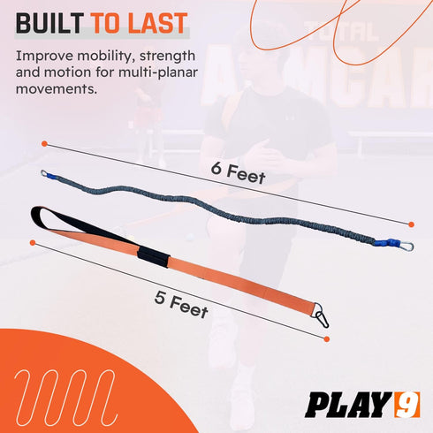 9 SHOP PLAY Core & Hip Belt Resistance Band for Baseball & Softball Belt for Strength and Resistance