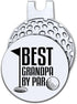 Hafhue Best Grandpa by Par Golf Ball Marker - Magnetic Clip, Funny Gift for Golf Lovers