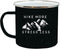Rogue River Tactical Funny Black Large Camp Mug - Enamel Camping Coffee Cup Gift, Hike More Stress Less