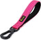 PLUTUS PET Short Dog Leash 10 Inch for Large Dogs with Locking Carabiner Clip & Padded Handle, Pink