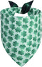 QUQULE St. Patrick's Day Dog Bandana XLarge 1PCS, Green Scarf for Boy and