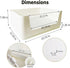 6 Chinchillas Fhiny Large Rabbit Litter Box for Cage, Plastic Guinea Pig Ltter Pan with PCS Disposable Pee Pads Potty