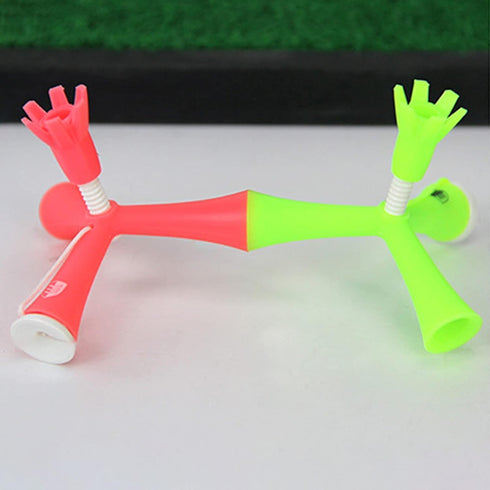 Green Rubber Golf Tees for Mats, Adjustable Portable Golf Tee, Anti-Flying Tripod for Training Court Clubs