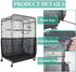 ASOCEA Extra Large Bird Cage Cover, Universal Nylon Mesh Seed Catcher Guard for Parrot, Macaw, Lovebird