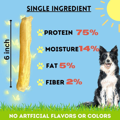 6 Inch 12 Count) BULLYSTICKS & MORE Beef Collagen Rolls for Dogs (Regular Size - -Bones for Dogs - Dog Parents Choice