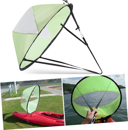 JUMPLAWN Setup Sturdy Kayak Boat Wind Sail Compact Design Easy Uv Protection Kayak Sailing Toy Window