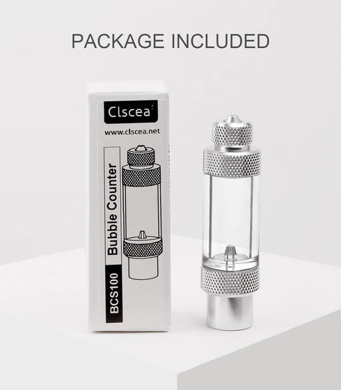 Aquarium CO2 Bubble Counter with Built-in Check Valve for CO2 Generator Regulator