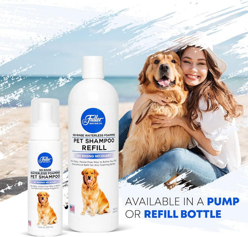 Fuller Brush No-Rinse Waterless Foaming Pet Shampoo – Cleans, Conditions & Moisturizes, Easy Bathing