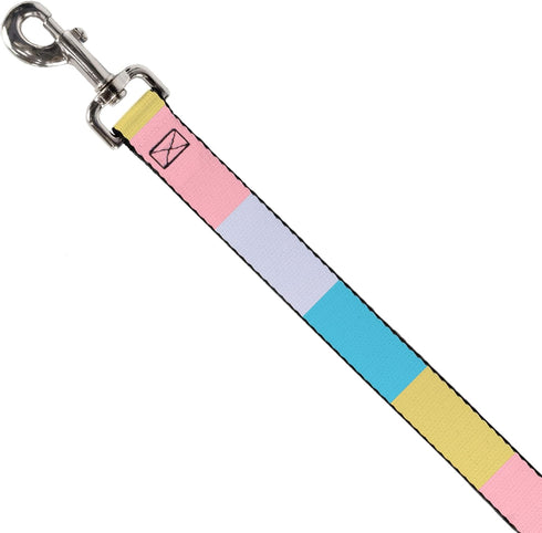 Buckle-Down Pet Leash, Dog Leash, Summer Essentials Color Block 6, 4 Feet Long 1.0 Inch Wide
