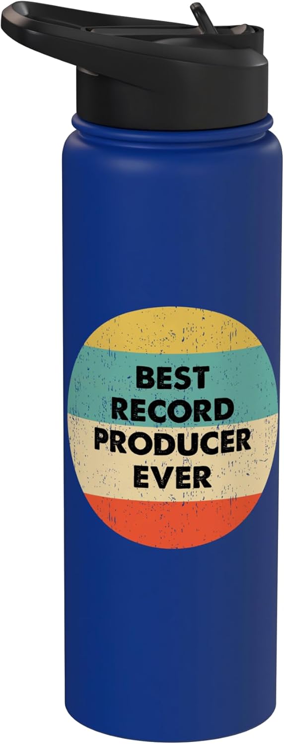 Record Producer Shirts & Gifts Record Producer Stainless Steel Insulated Water Bottle