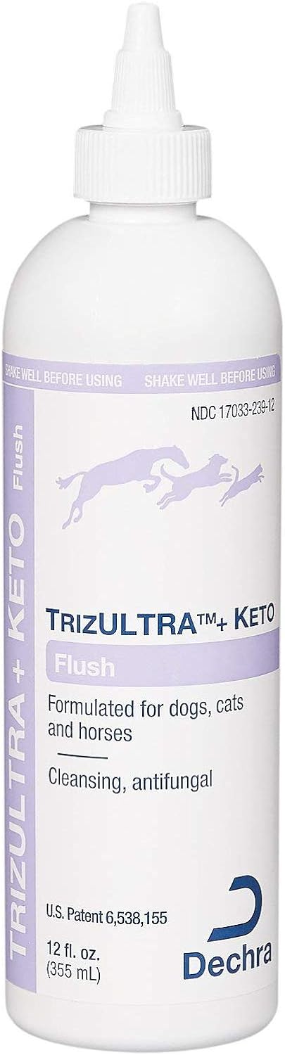 Dechra Topical TrizULTRA + Keto Flush for Dogs, Cats & Horses, 12oz Basic Pack