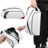 Qiilu White PU Leather Shoe Bag, Dustproof Storage Carrier Bag for Home Travel