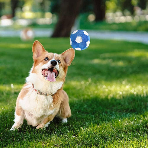 3-PACK Interactive Dog Toys Ball for Small and Medium Dogs, Soccer Ball, Football and Tennis Balls, Stuffed with Squeak