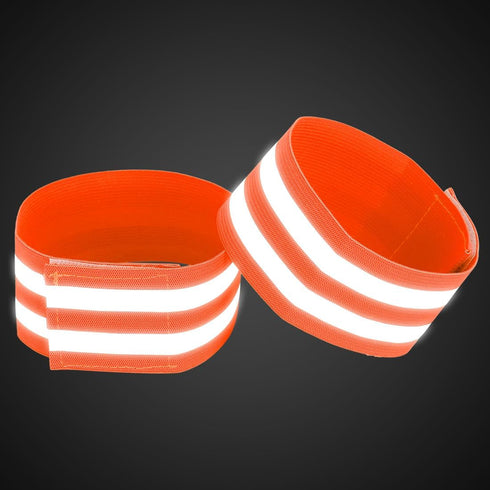 X AUTOHAUX 8pcs High Visibility Reflective Bands for Arm Night Cycling Riding Reflector Tape Straps Bracelet